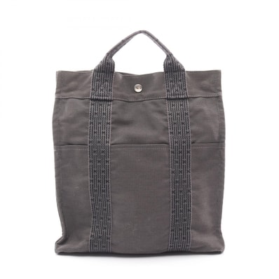 エルメス HERMES エールライン アドMM リュックサック バックパック バッグ キャンバス ナイロンキャンバス メンズ レディース グレー系 【中古】