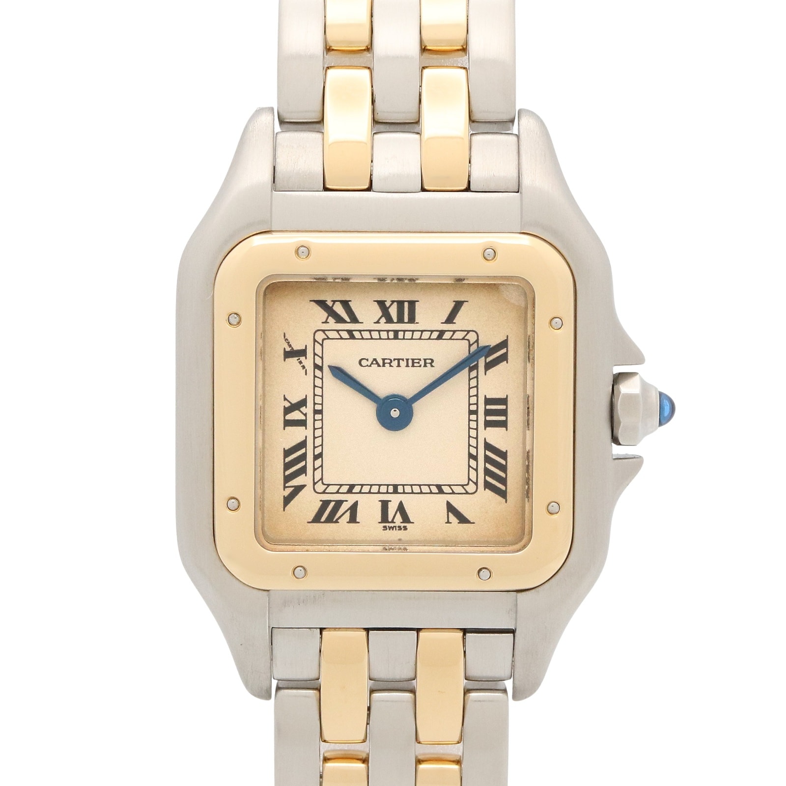 カルティエ CARTIER パンテール SM 2ロウ 腕時計 時計 K18(イエローゴールド) ステンレススチール レディース アイボリー系 W25029B6 【中古】