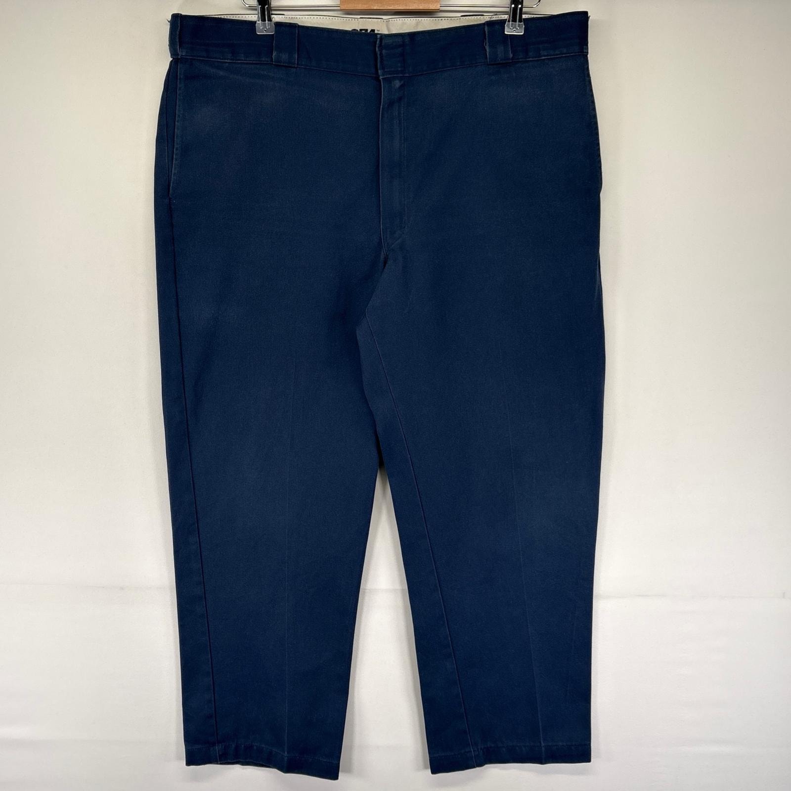 古着 ディッキーズ Dickies パンツ 874 ワークパンツ チノパン 作業着 ジッパーフライ センタープレス W40 L29 ネイビー系 メンズ