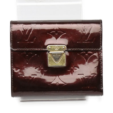ルイヴィトン LOUIS VUITTON 小銭入れ付 M93520 ヴェルニ 三つ折り財布
