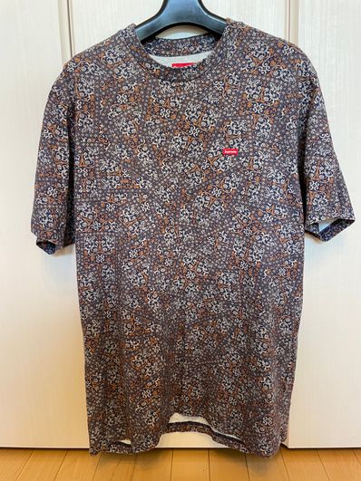 Supreme Small Box Tee "Navy Floral Cards"(21FW)