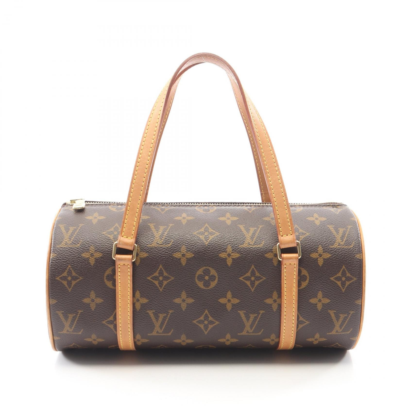 ルイ・ヴィトン LOUIS VUITTON パピヨン26 モノグラム ハンドバッグ バッグ PVCコーティングキャンバス レザー レディース ブラウン系 M51386 【中古】