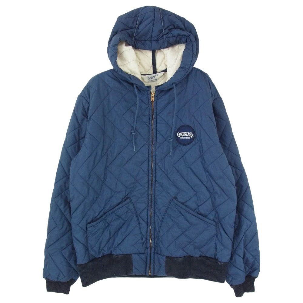 TENDERLOIN テンダーロイン プリマロフト キルティング フーデッド ジャケット ネイビー系 S【中古】