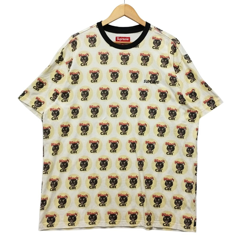 SUPREME シュプリーム Black Cat S/S Top 総柄 半袖Tシャツ 54021