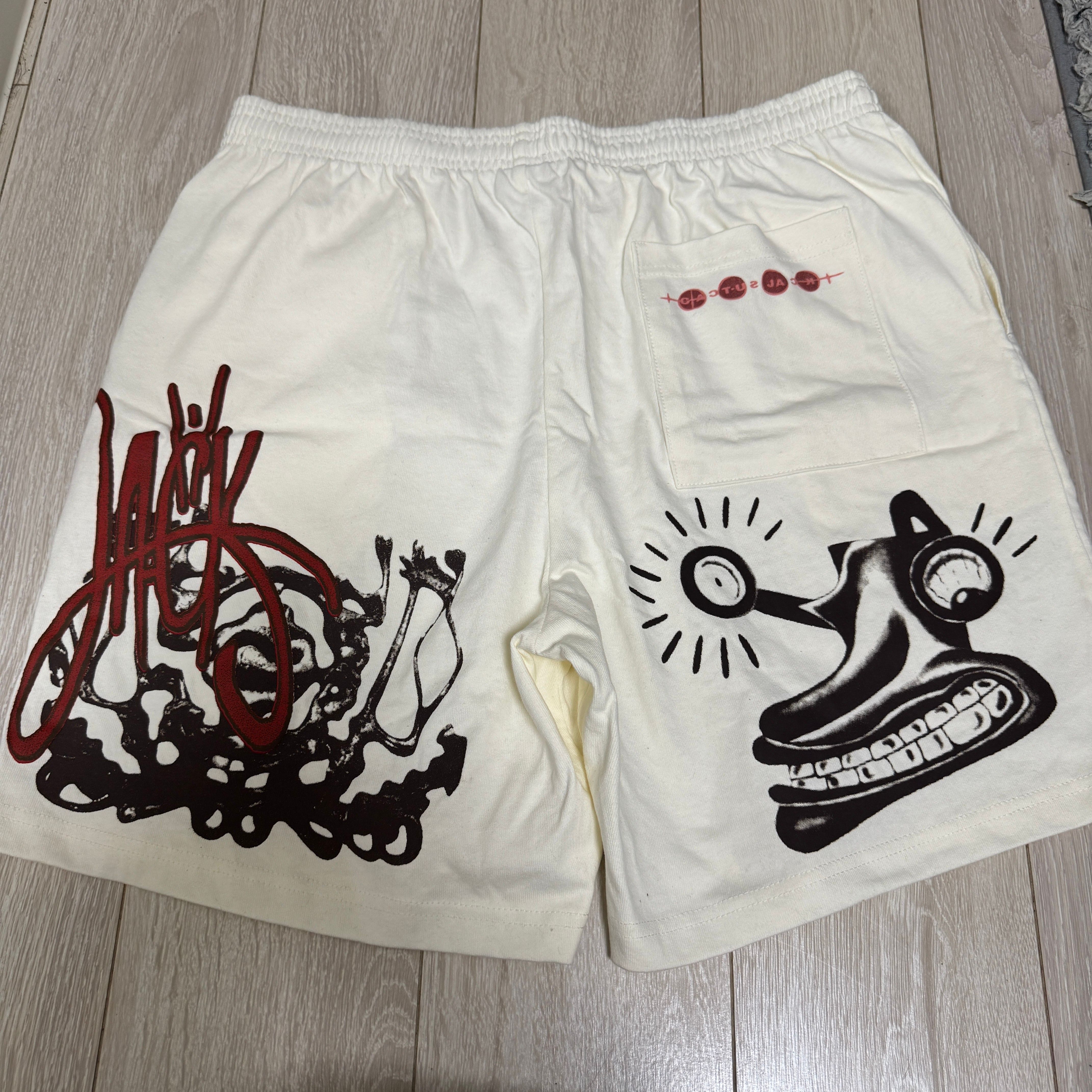 Travis Scott Cactus Jack CHARACTER SHORTS "Ivory"