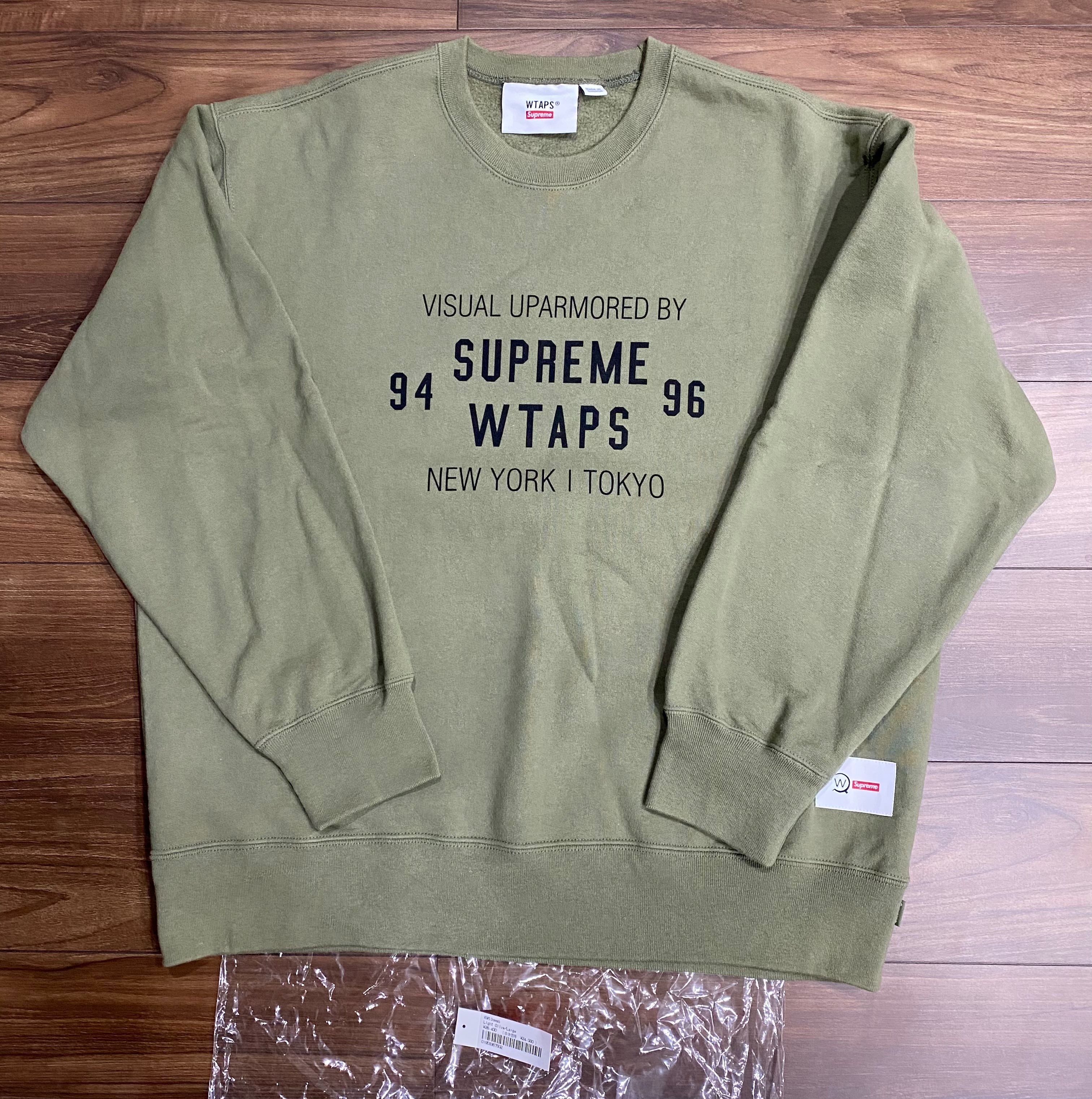 Supreme / WTAPS Crewneck "Light Olive"