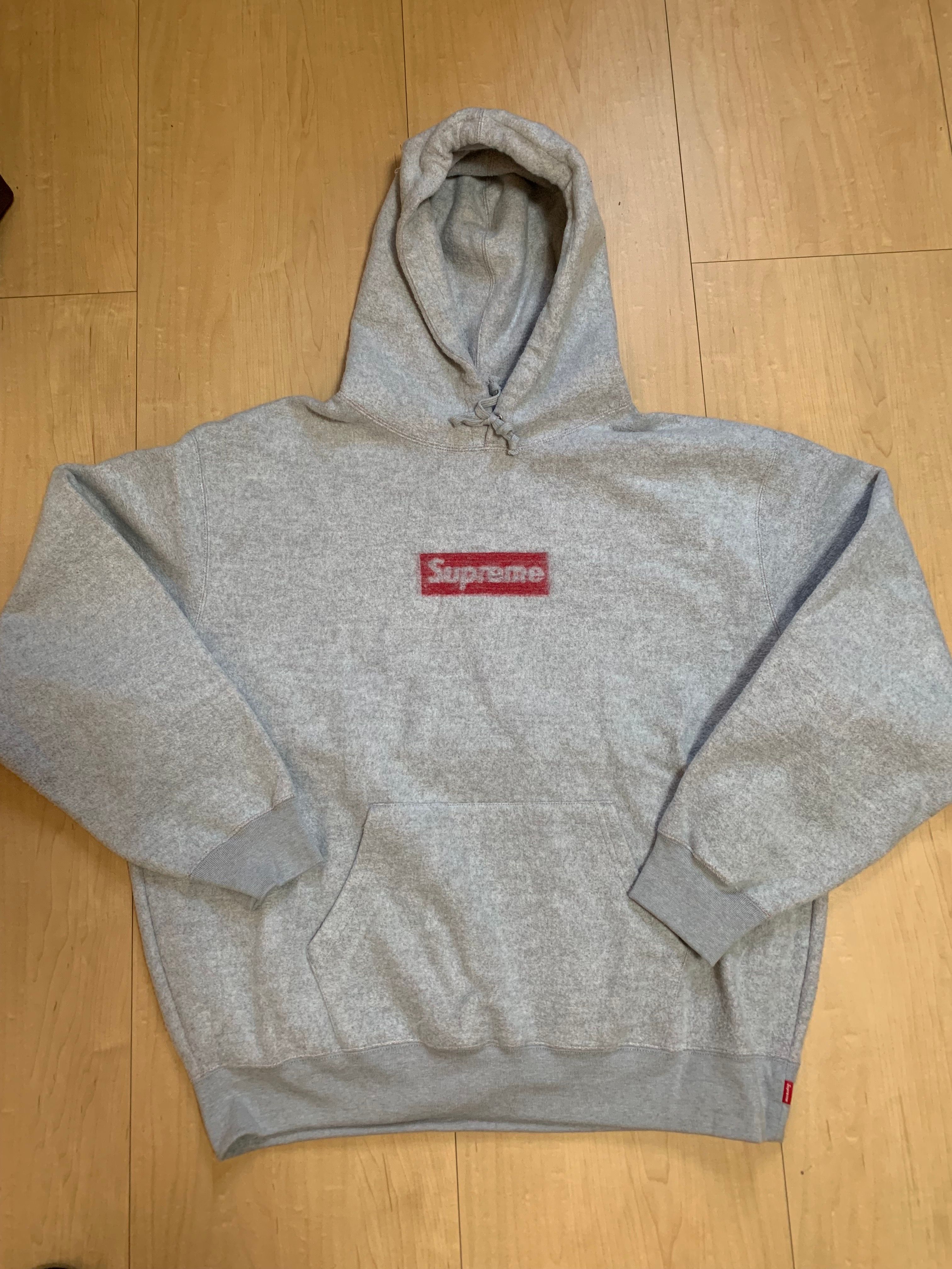 Supreme Inside Out Box Logo Hooded Sweatshirt "Heather Grey"