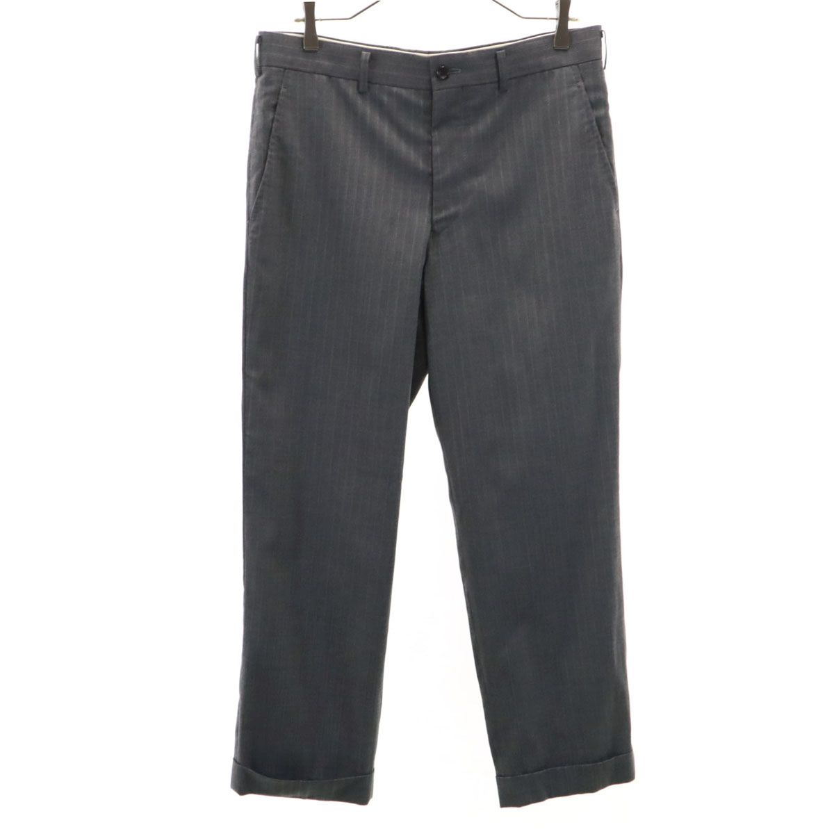 COMME des GARCONS HOMME PLUS コムデギャルソンオムプリュス 2013年 日本製 ストライプ柄 スラックスパンツ L グレー