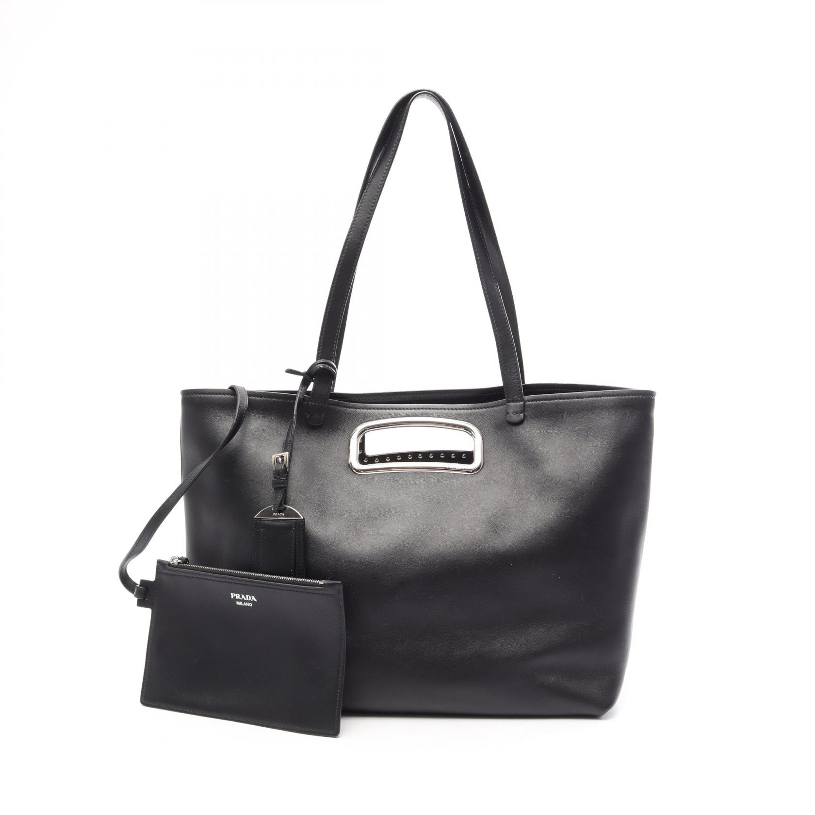 プラダ PRADA 2WAY トートバッグ バッグ レザー レディース ブラック系 【中古】