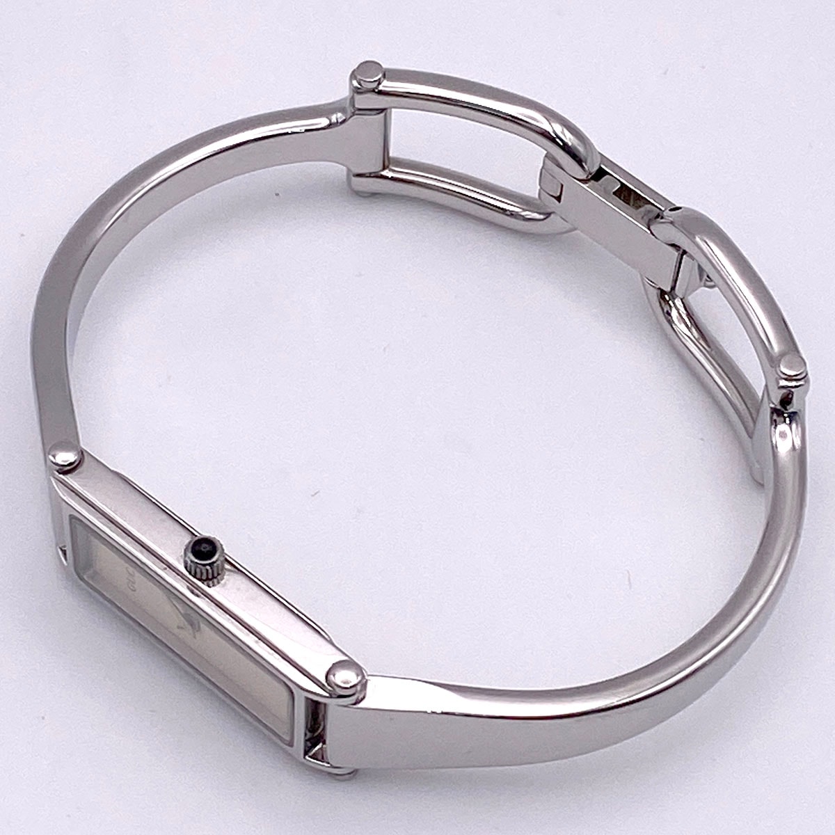 D (傷や汚れあり)】GUCCI グッチ スクエア バングルウォッチ クオーツ