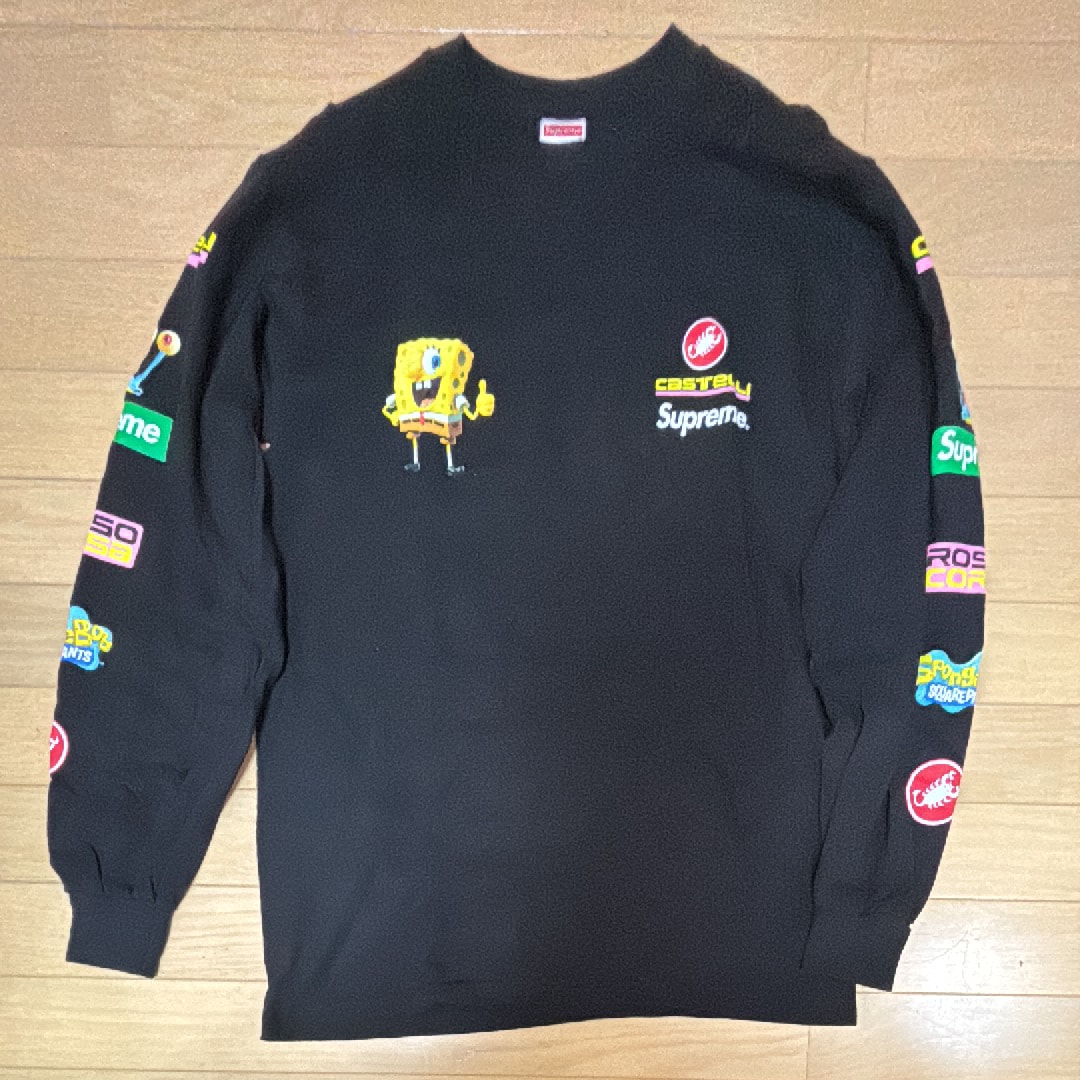 シュプリーム x スポンジボブ カステリ レーシング エルエス Tシャツ "ブラック"