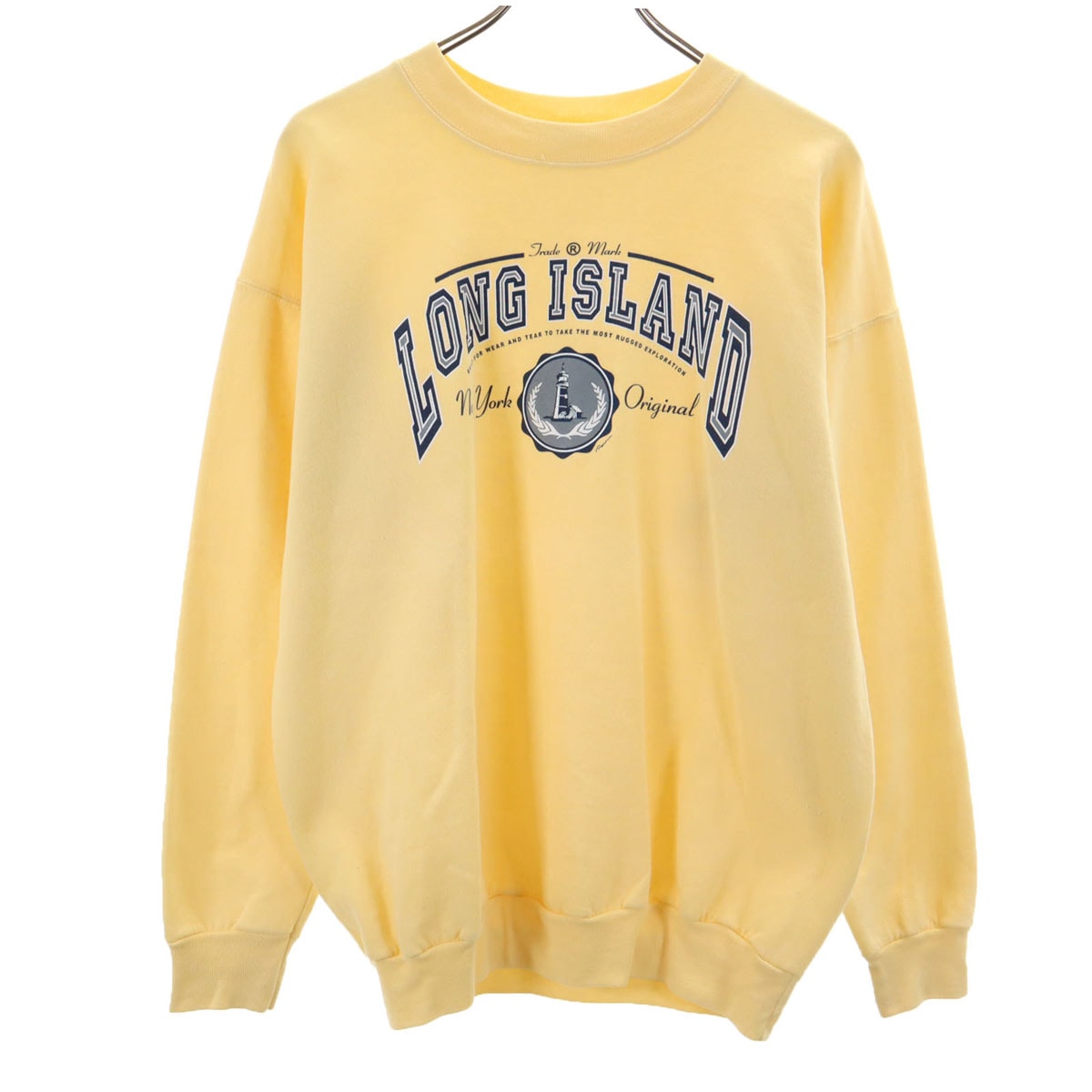 Hanes ヘインズ 長袖 スウェット トレーナー M イエロー系