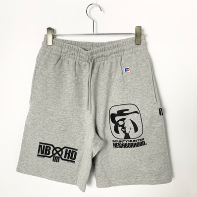 NEIGHBORHOOD x BOUNTY HUNTER x RUSSELL ATHLETIC Sweat Short Pants "Gray"