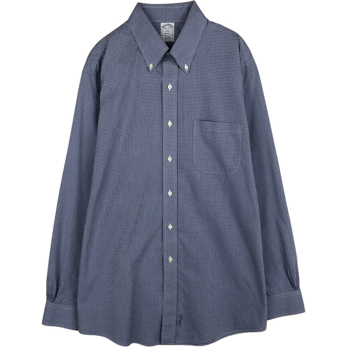 古着 ブルックスブラザーズ Brooks Brothers 1818 REGENT 長袖 ボタンダウンチェックシャツ メンズL相当/eaa635631