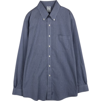 古着 ブルックスブラザーズ Brooks Brothers 1818 REGENT 長袖 ボタンダウンチェックシャツ メンズL相当/eaa635631