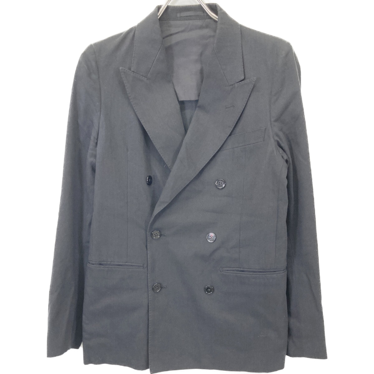 マインデニム 19AW ブラック ピークドラペル ダブルブレスト ジャケット 44