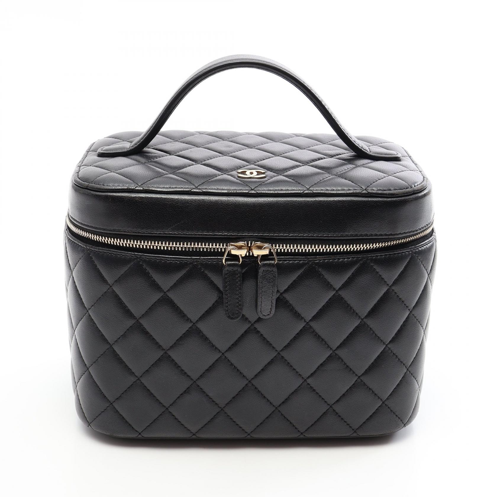 シャネル CHANEL マトラッセ ハンドバッグ バッグ ラムスキン(羊革) レディース ブラック系 【中古】