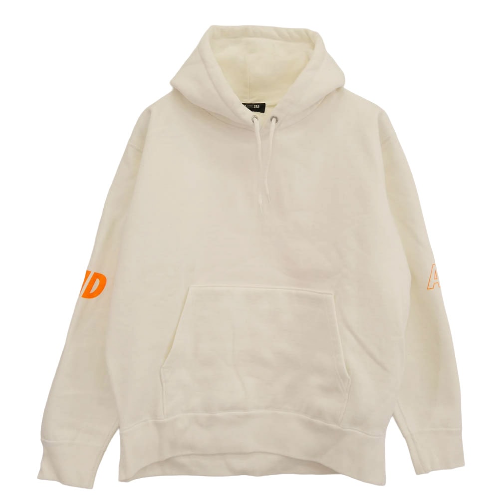 WIND AND SEA ウィンダンシー パーカー WDS-CS-175 バックロゴプリント プルオーバーパーカー ホワイト系 L【中古】