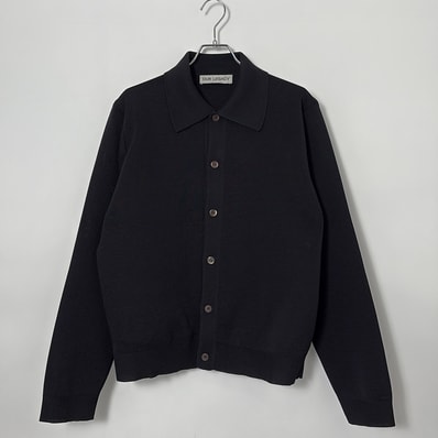OUR LEGACY Evening Polo Performance Poly "Super Black"