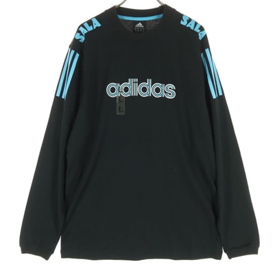 未使用 adidas アディダス 長袖 Tシャツ L ブラック ロンT