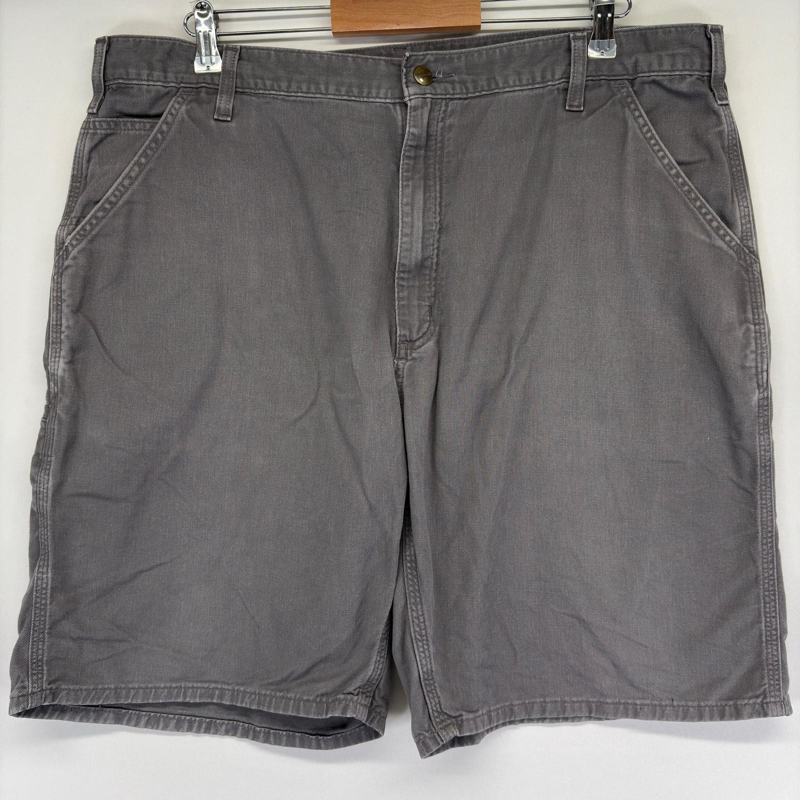 古着 カーハート Carhartt パンツ ワーク ショートパンツ ジップ ハーフパンツ サイドポケット w40  グレー メンズ