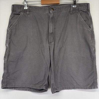 古着 カーハート Carhartt パンツ ワーク ショートパンツ ジップ ハーフパンツ サイドポケット w40 グレー メンズ