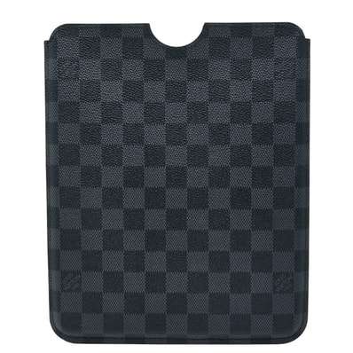 ルイ ヴィトン ダミエ グラフィット エテュイ IPAD タブレットケース N60033 ブラック グレー PVC メンズ LOUIS VUITTON 【中古】