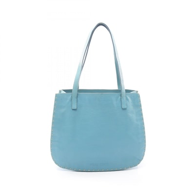 ミュウ ミュウ Miu Miu ロゴ ハンドバッグ バッグ レザー レディース ブルー系 【中古】