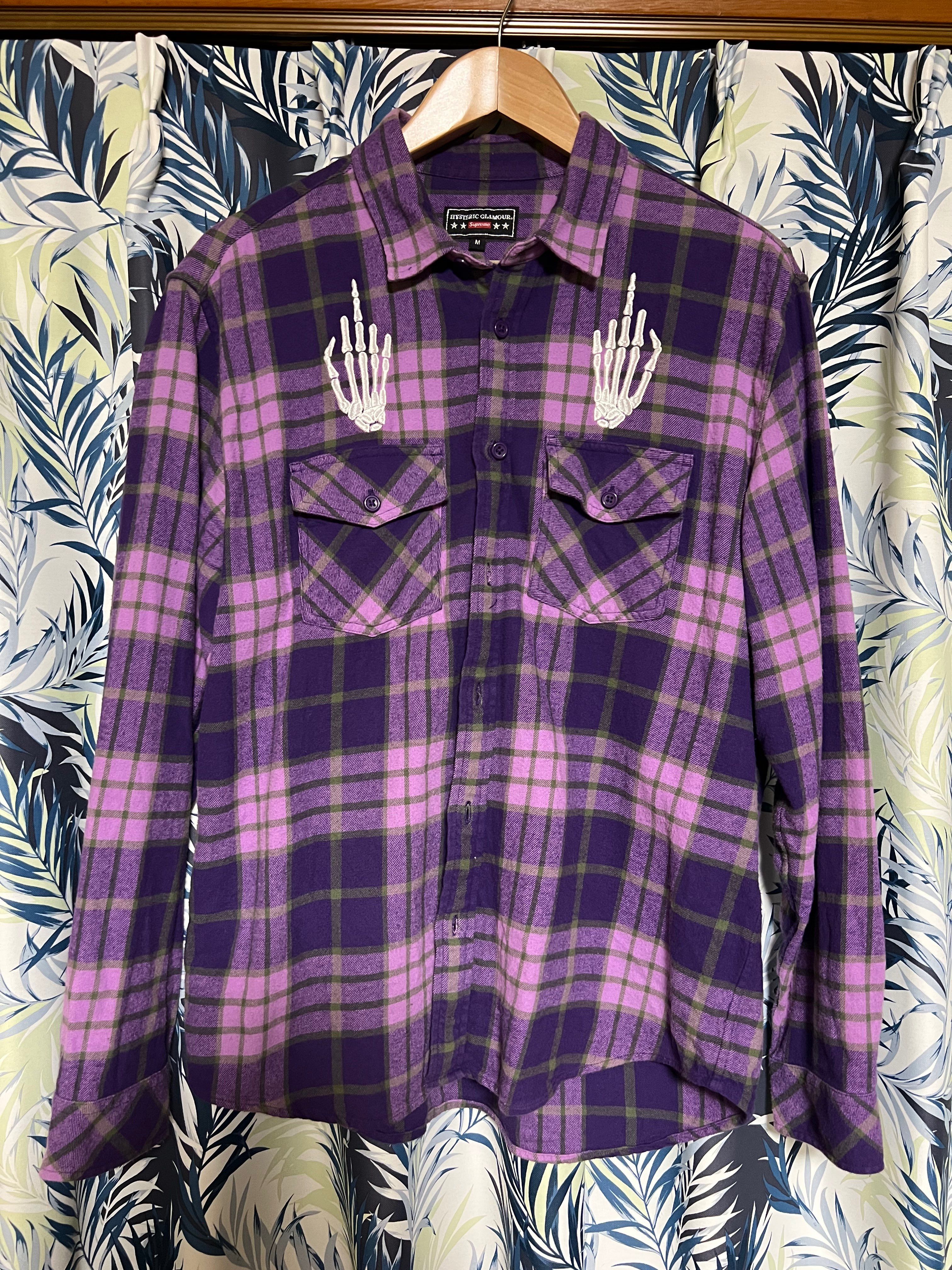 Supreme x HYSTERIC GLAMOUR Plaid Flannel Shirt "Purple"