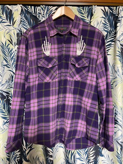 Supreme x HYSTERIC GLAMOUR Plaid Flannel Shirt "Purple"
