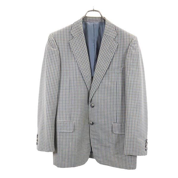 Burberrys バーバリーズ 90s オールド チェック柄 ウール テーラードジャケット 175A6 グレー系