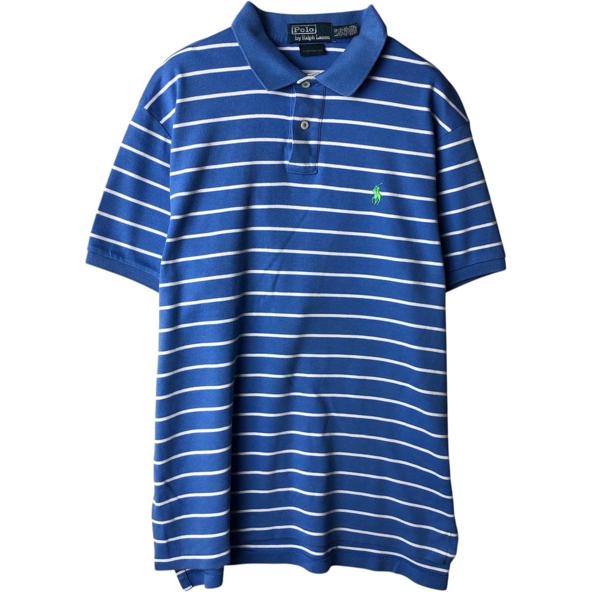 古着 ラルフローレン Ralph Lauren POLO by Ralph Lauren CUSTOM FIT 半袖 ボーダー ポロシャツ メンズL相当/eaa637339
