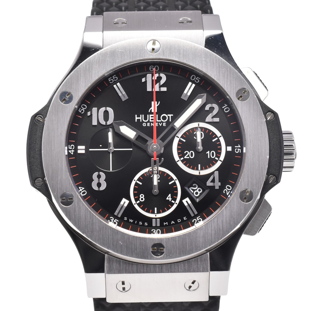 ウブロ HUBLOT 301.SX.130.RX ビッグバン スチール ブラック 自動巻き メンズ 良品 箱・保証書付き D#146130