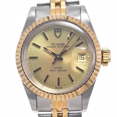 チューダー TUDOR 92413 プリンセス オイスターデイト SS/YG 自動巻き レディース 保証書付き 腕時計 R#149272