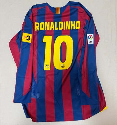 Nike FC Barcelona 2005/06 Reissue Ronaldinho Replica Long Sleeve Jersey "Red/Navy"