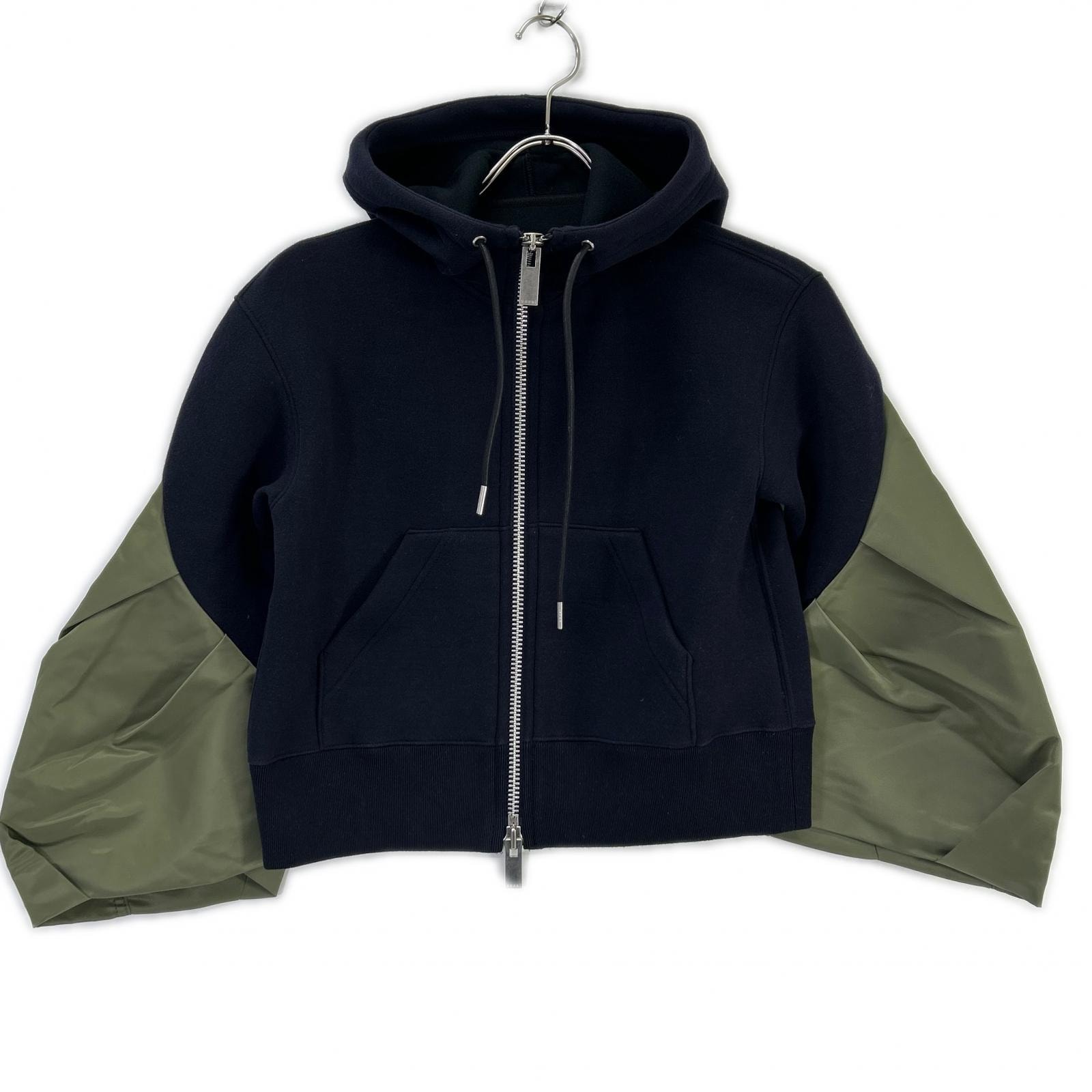 サカイ 23年 23-06681 ネイビー MA-1 Sponge Sweat Hoodie ブルゾン 1