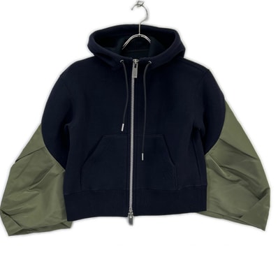 サカイ 23年 23-06681 ネイビー MA-1 Sponge Sweat Hoodie ブルゾン 1