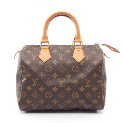 ルイ・ヴィトン LOUIS VUITTON スピーディ25 モノグラム ハンドバッグ バッグ PVCコーティングキャンバス レザー モノグラム レディース ブラウン系 M41528 【中古】