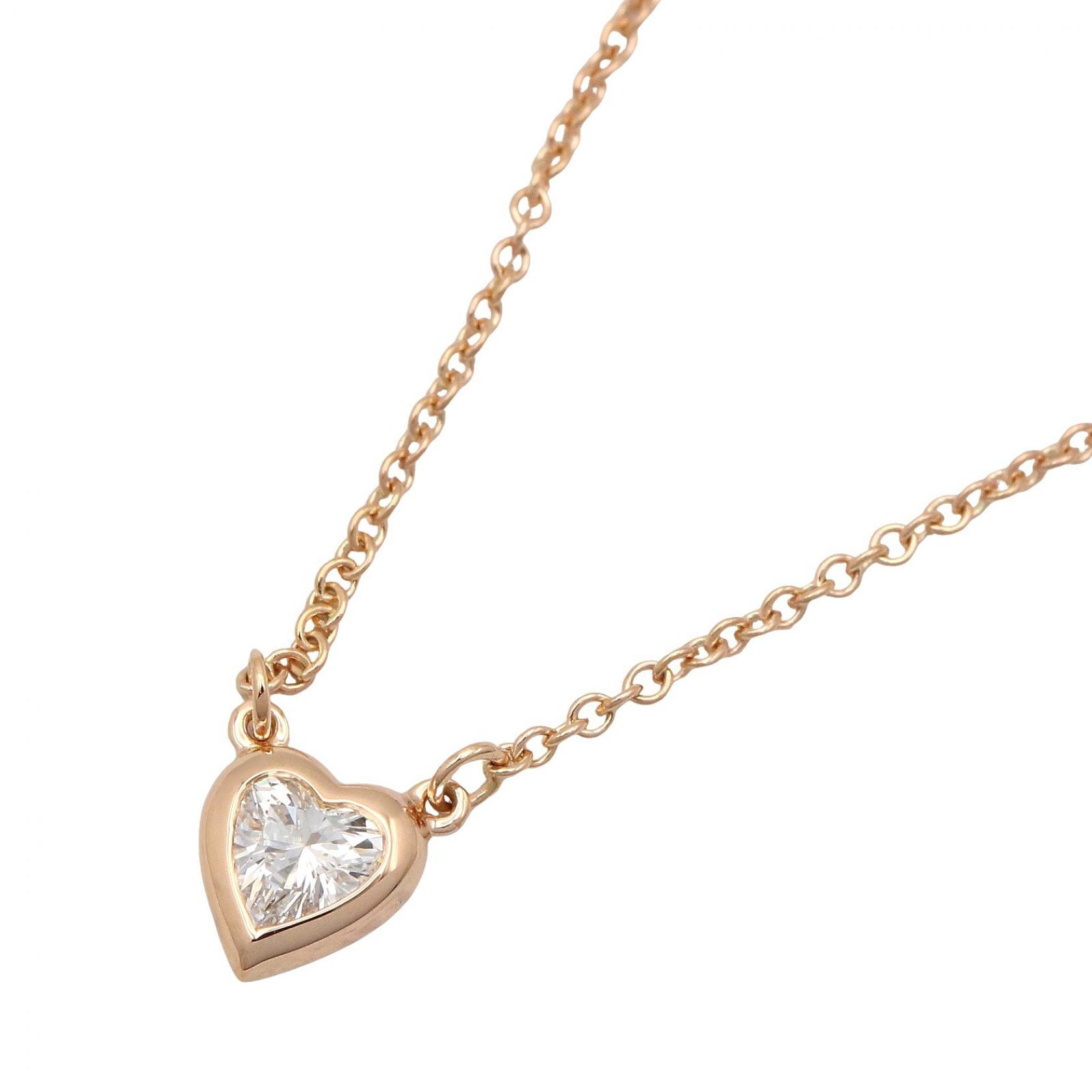 ティファニー TIFFANY&CO バイザヤードハートネックレス ネックレス ジュエリー K18PG(ピンクゴールド) ダイヤモンド レディース クリア系 / ゴールド系 60148057 【中古】