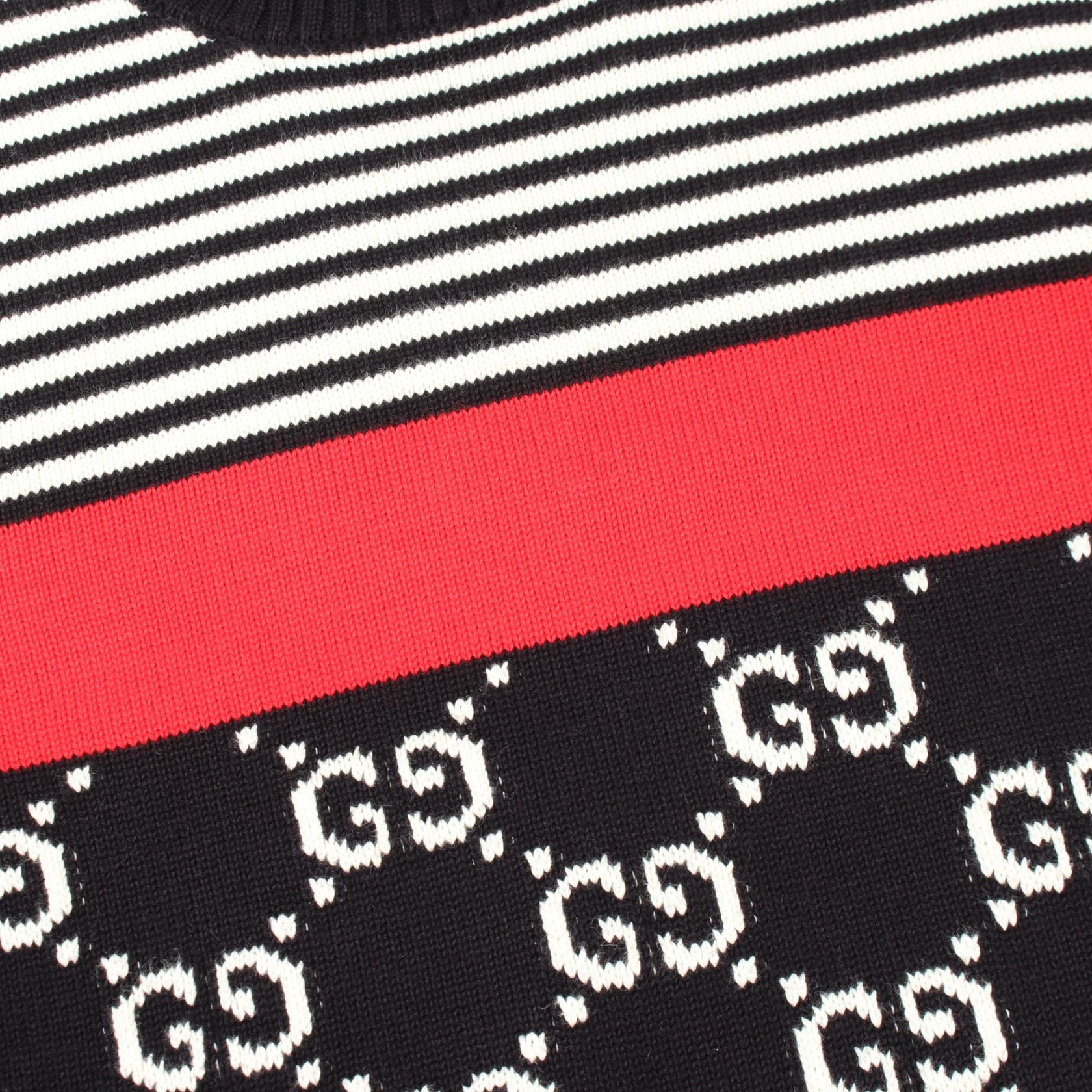 B (目立った傷や汚れなし)】グッチ GUCCI GGジャガード ボーダー