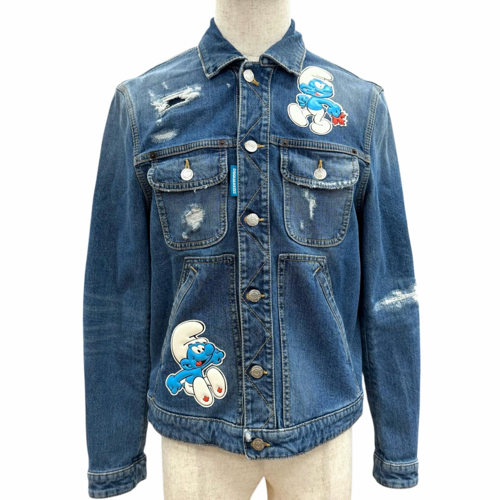 美品 ディースクエアード デニムジャケット インディゴブルー メンズ