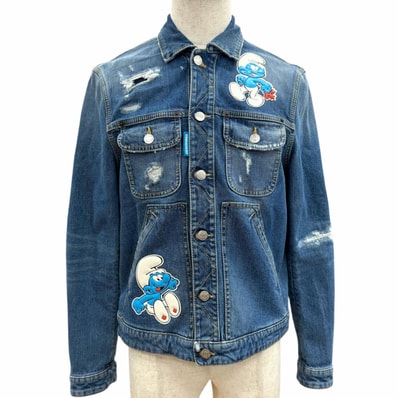 美品 ディースクエアード デニムジャケット インディゴブルー メンズ