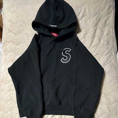Supreme S Logo Hooded Sweatshirt "Black"