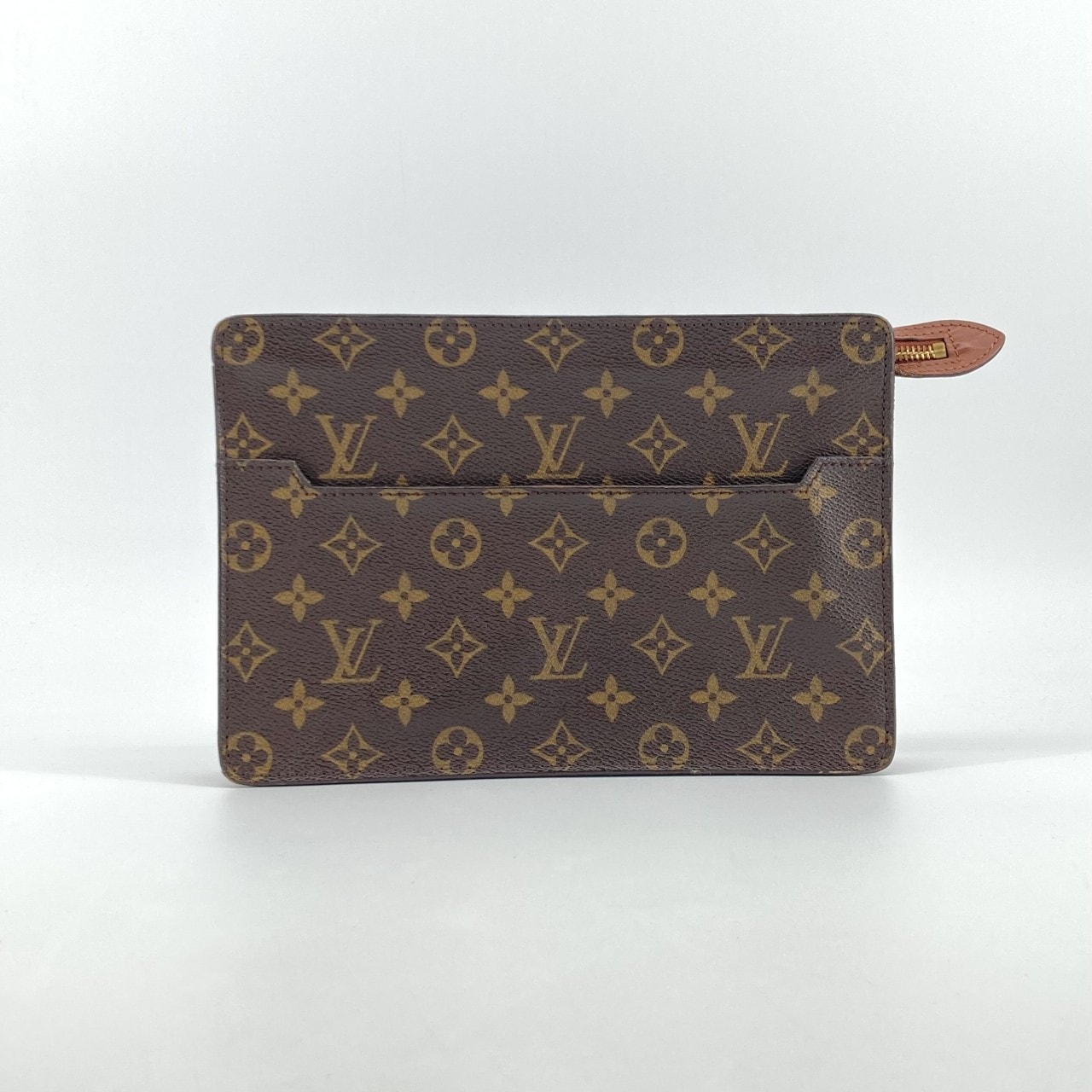 LOUIS VUITTON(ルイ・ヴィトン) ポシェット オム モノグラム レザー M51795 セカンドバッグ ブラウン×ゴールド