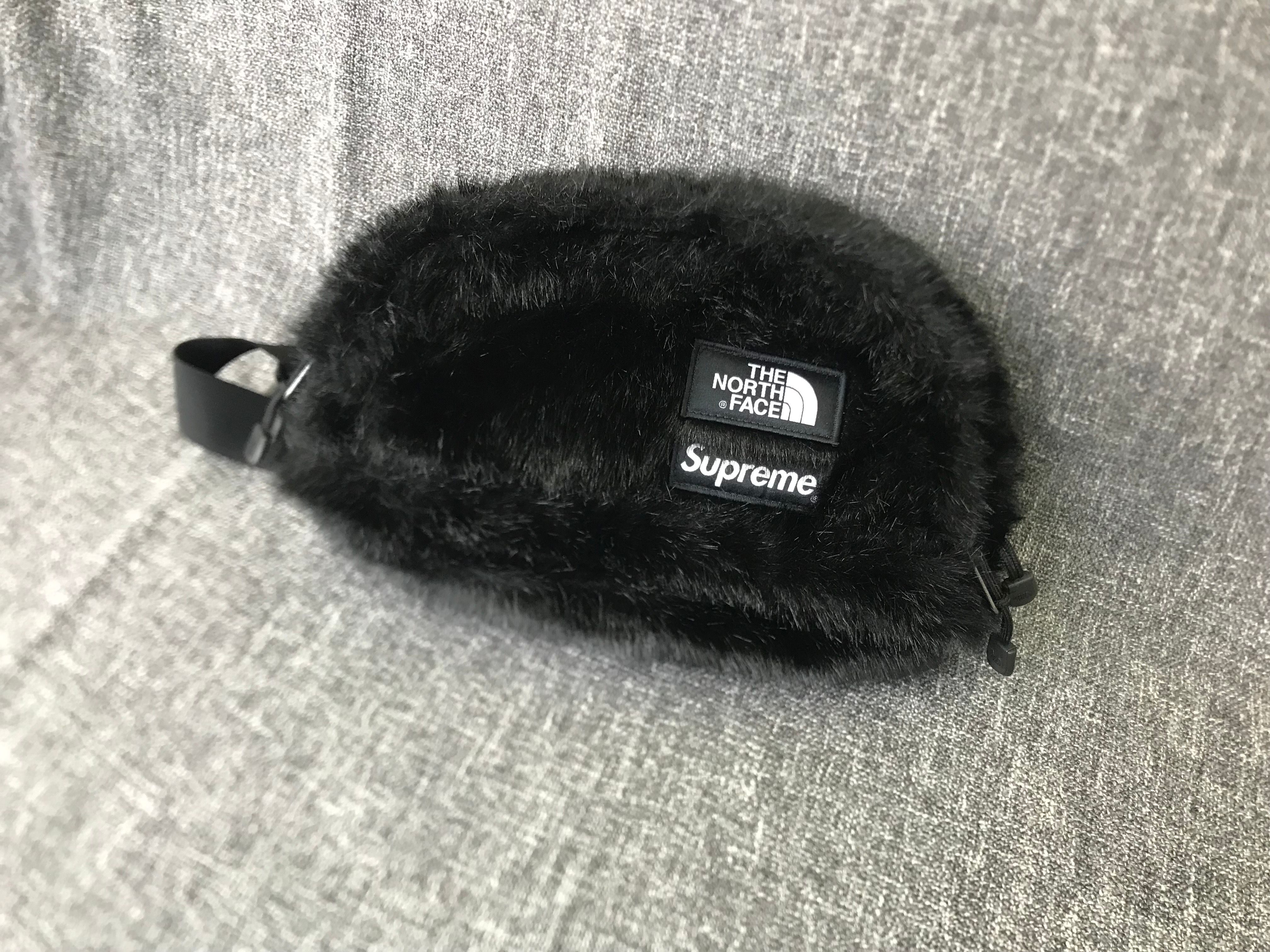 Supreme x The North Face Faux Fur Waist Bag "Black" NM82093I / NF0A5G87