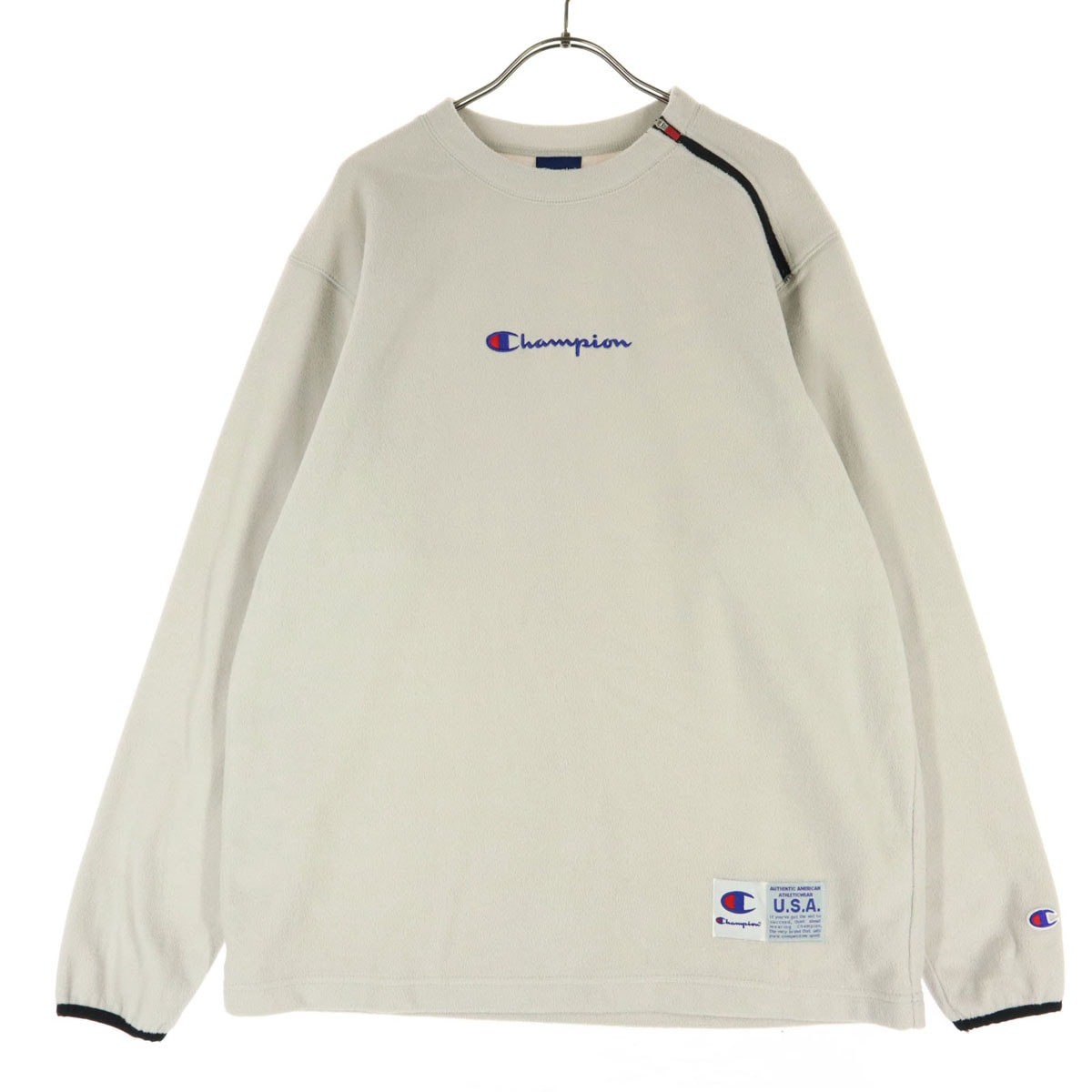 Champion チャンピオン 長袖 プルオーバー フリースジャケット L ライトグレー