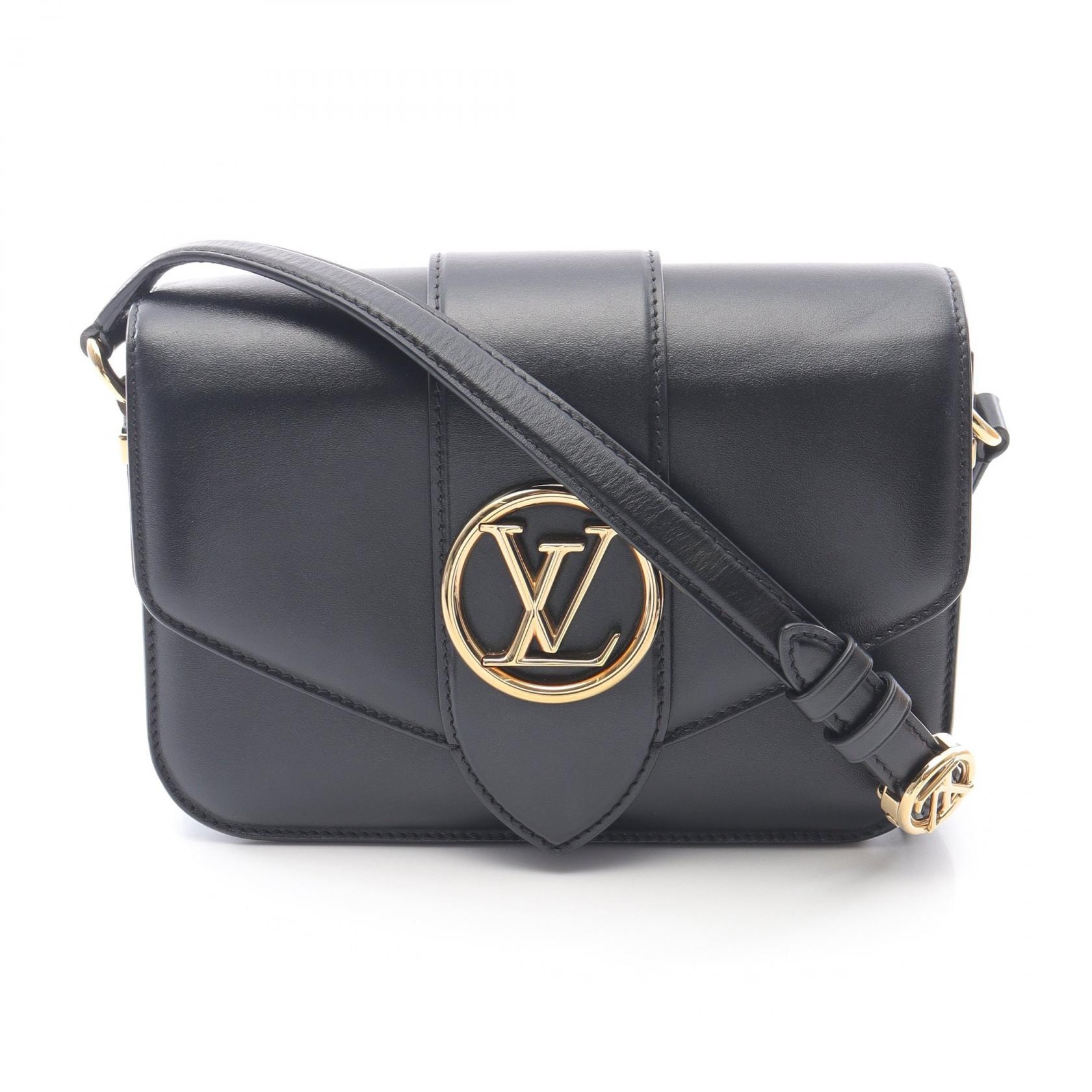 ルイ・ヴィトン LOUIS VUITTON LV PONT9 LVポンヌフ ショルダーバッグ バッグ レザー ノワール レディース ブラック系 M55948 【中古】