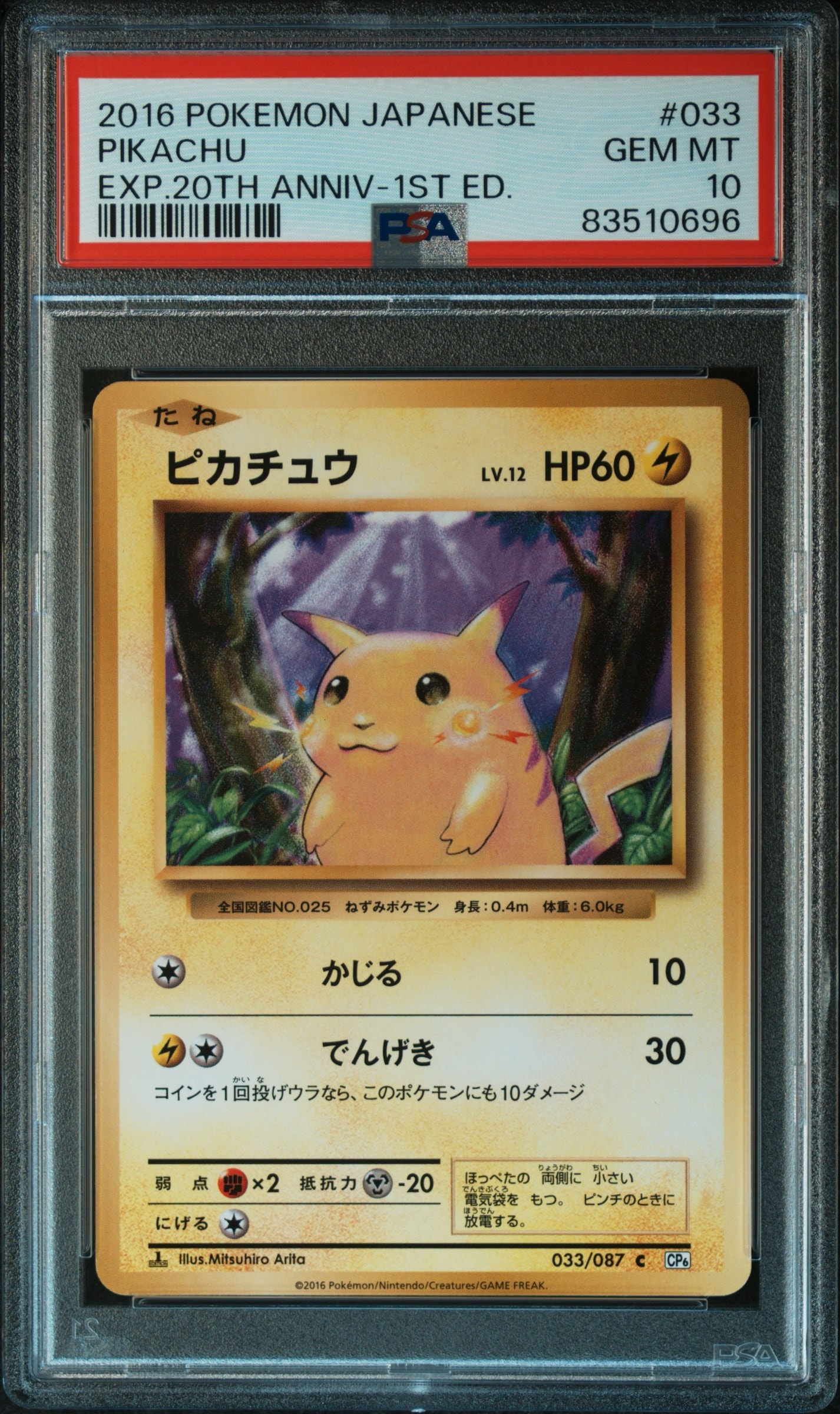 ピカチュウ C :1ED [CP6 033/087](コンセプトパック「ポケットモンスターカードゲーム 拡張パック 20th Anniversary」)