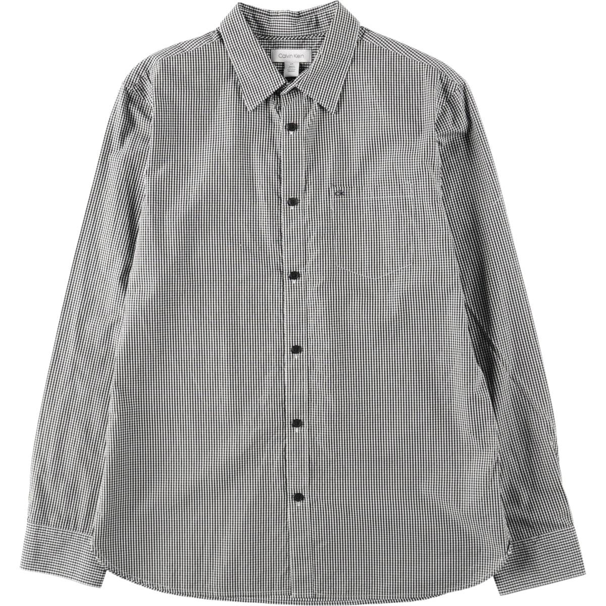 古着 00年代~ カルバンクライン Calvin klein 長袖 コットンチェックシャツ メンズL相当/eaa662841