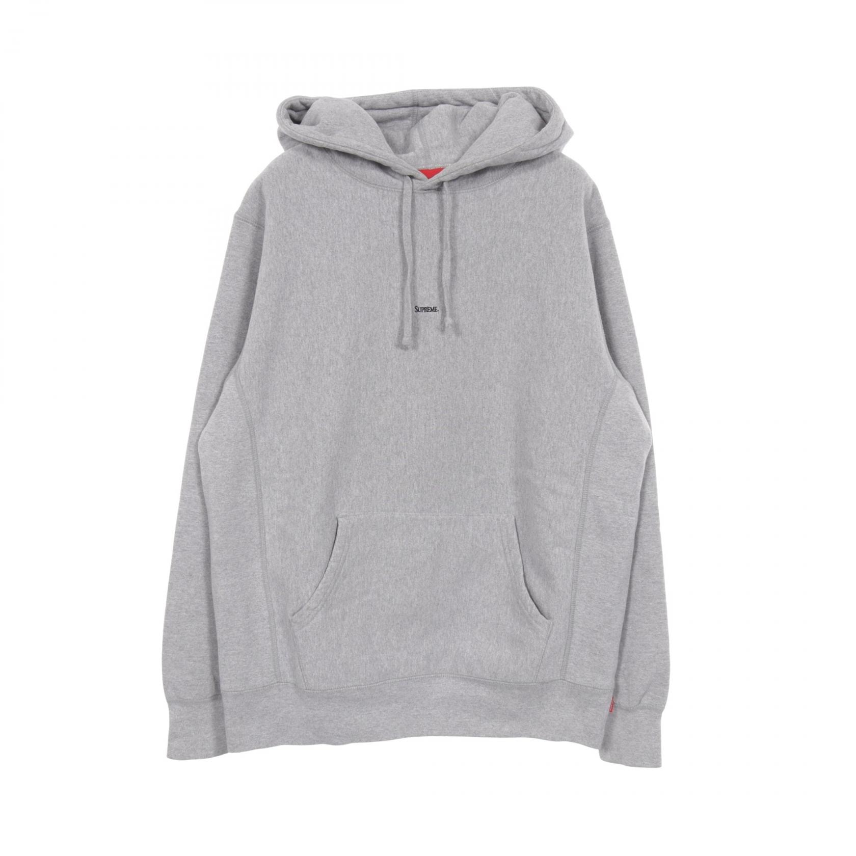 シュプリーム Supreme Micro Logo Hooded Sweatshirt 裏起毛 パーカー 衣料品 トップス コットン メンズ グレー系 【中古】